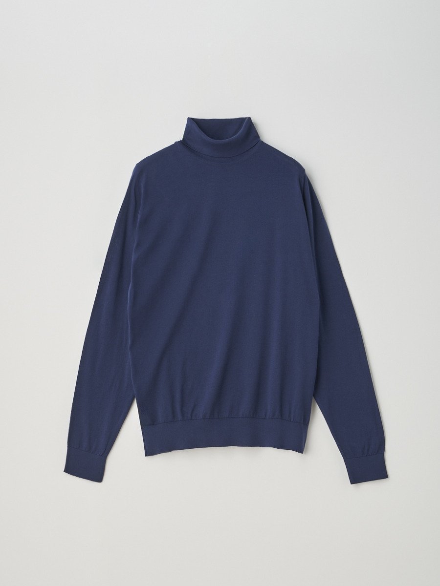 JOHN SMEDLEY Long sleeved Turtle neck Pullover ｜ HAWLEY ｜ 30G STANDARD FIT ジョンスメドレー トップス ニット ネイビー【送料無料】