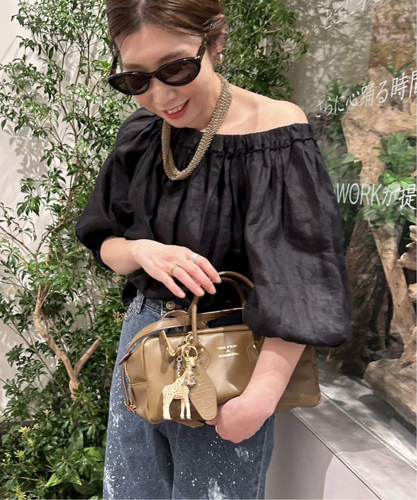 FRAMeWORK ≪予約≫LINEN 2way ブラウス フレームワーク トップス シャツ・ブラウス ブラック ホワイト レッド【送料無料】のサムネイル