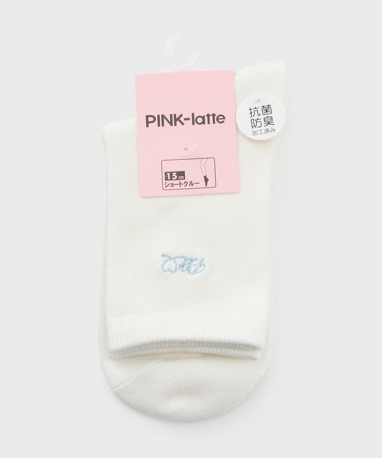 PINK-latte 15cmショート丈ソックス ピンク ラテ 靴下・レッグウェア 靴下 ホワイト ブラック ブルー 1