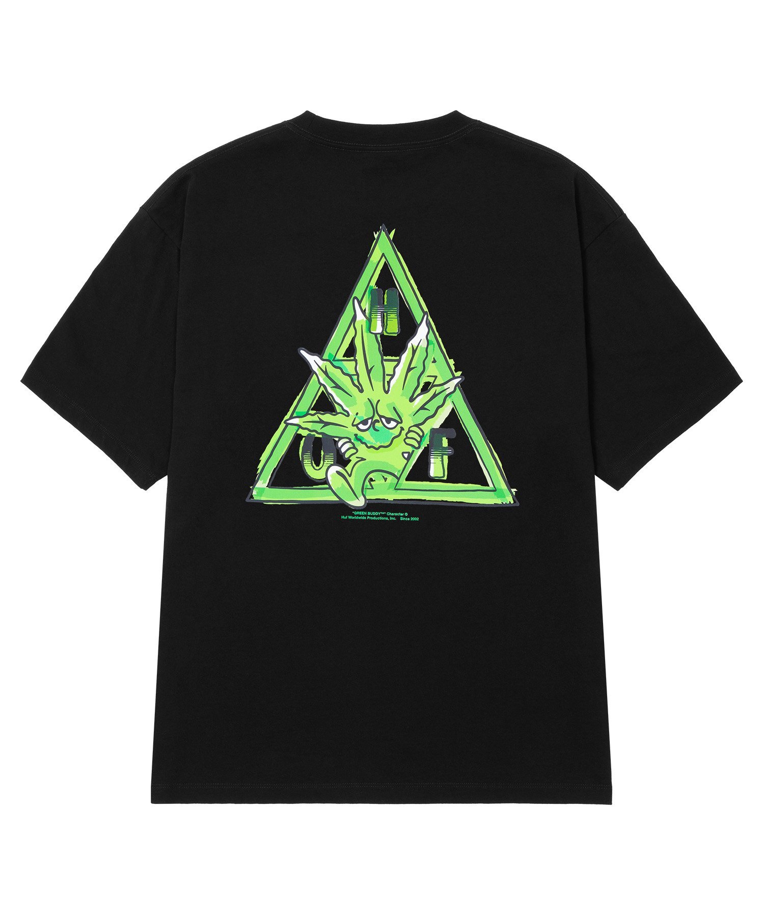 HUF GREEN BUDDY TT TEE / HUF Tシャツ ハフ トップス カットソー・Tシャツ ブラック ホワイト【送料無料】