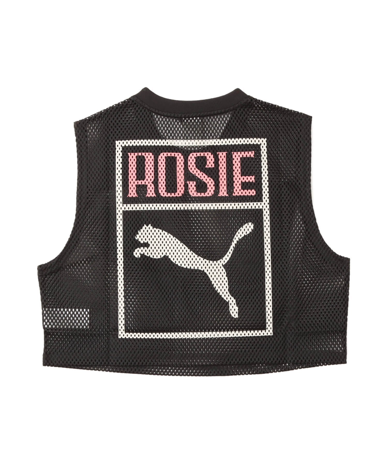 PUMA PUMA x ROSE RELAXED MESH TOP PUMA BLACK アトモス トップス ノースリーブ・タンクトップ ブラック