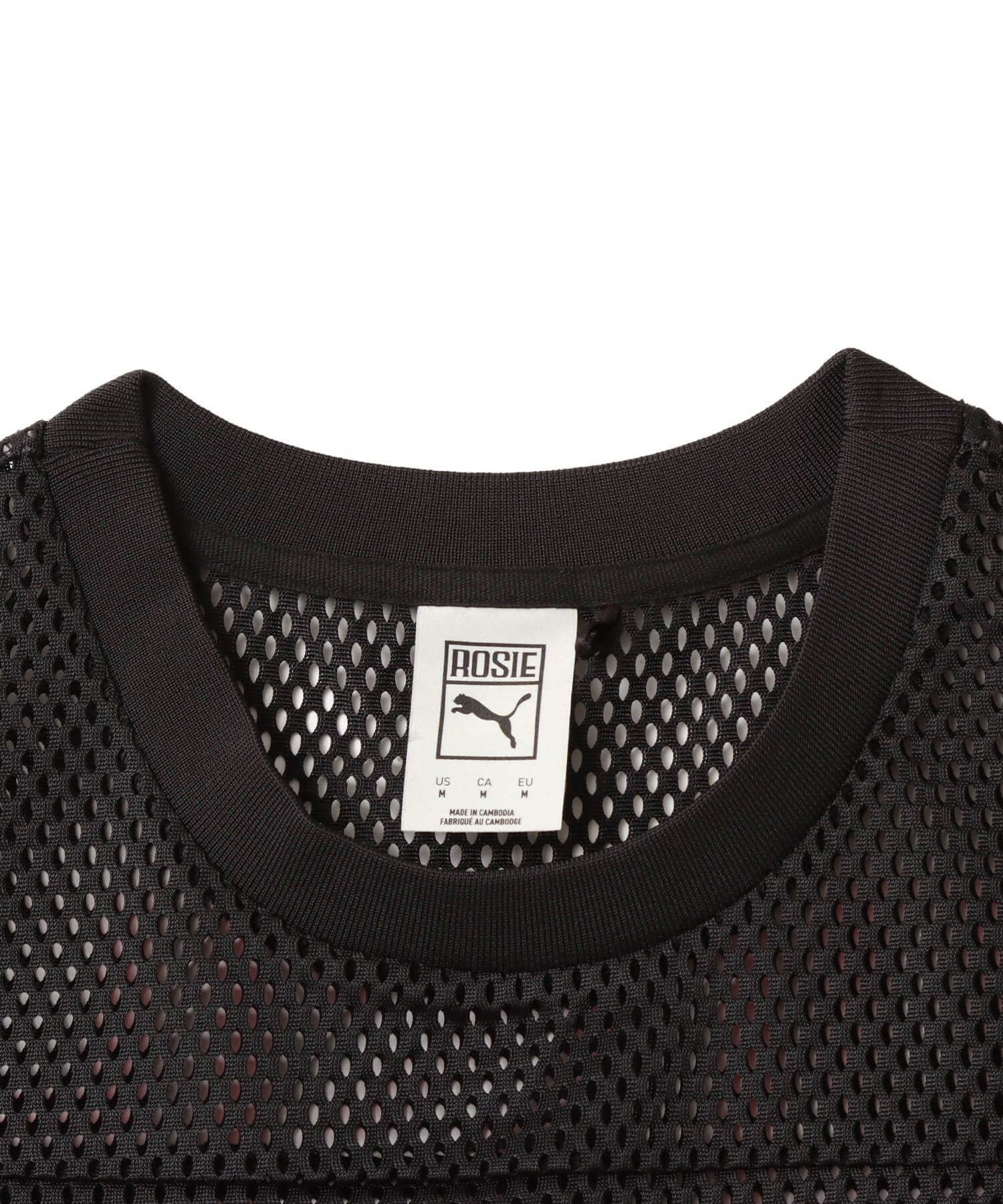 PUMA PUMA x ROSE RELAXED MESH TOP PUMA BLACK アトモス トップス ノースリーブ・タンクトップ ブラック