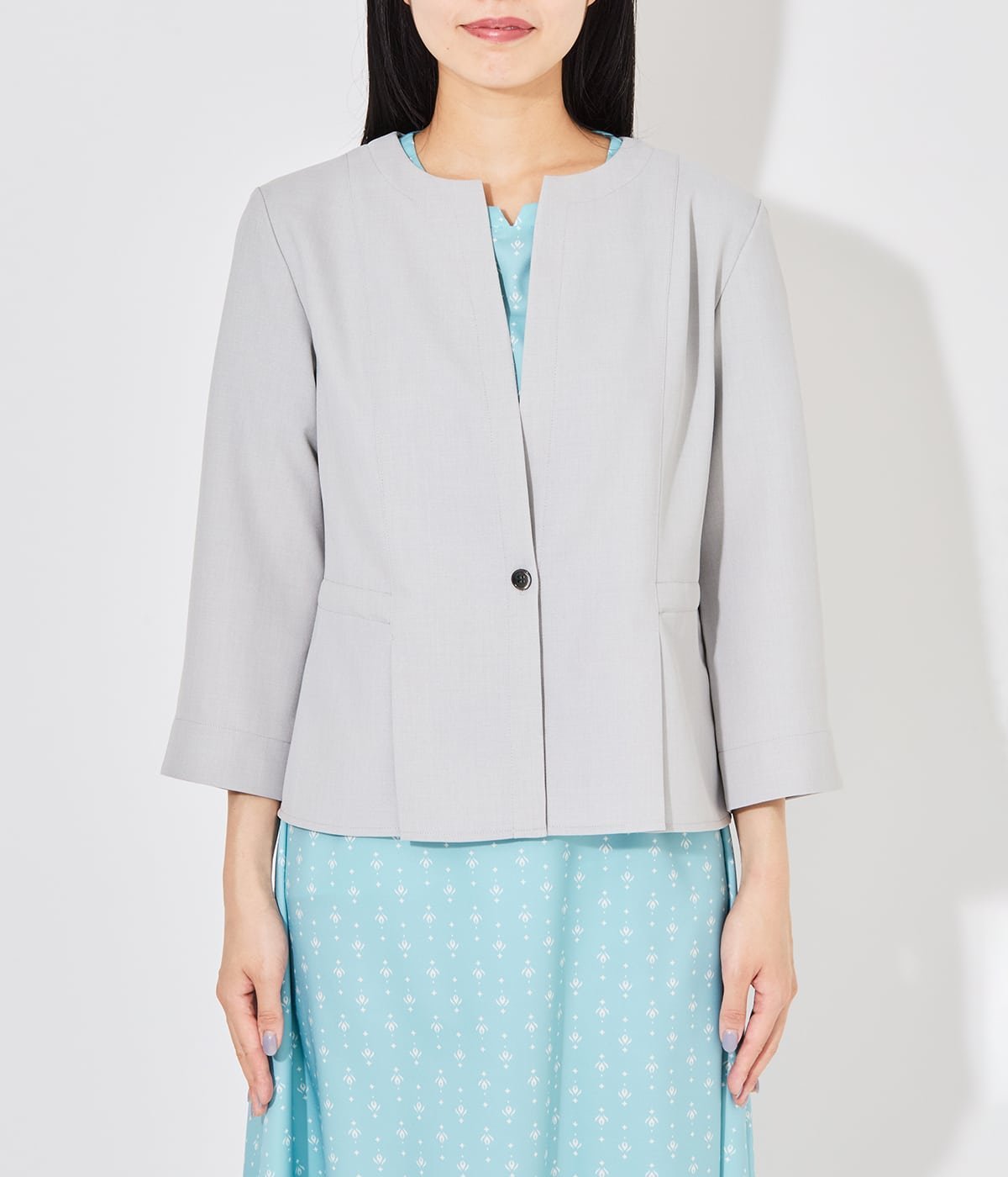 NEWYORKER WOMEN L-SIZE 【L】ドロスト羽織ブラウス レディース ポリエステルバスケット ニューヨーカー エルサイズ トップス シャツ・ブラウス ネイビー