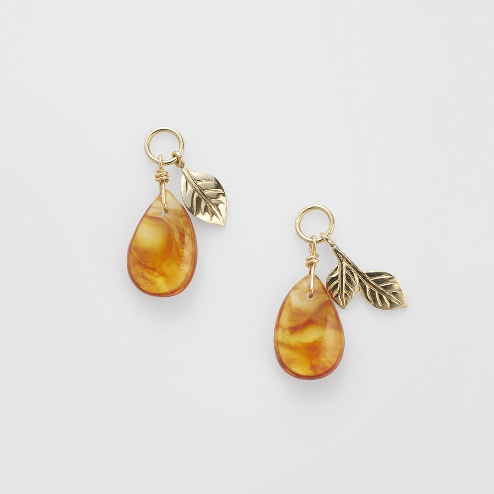 agete K10アンバーピアスチャーム アガット アクセサリー・腕時計 その他のアクセサリー・腕時計 ブラウン【送料無料】のサムネイル