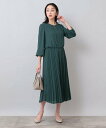 楽天Rakuten Fashion【SALE／40％OFF】UNTITLED ジョーゼットシフォンプリーツ ワンピース アンタイトル ワンピース・ドレス その他のワンピース・ドレス グリーン ピンク ネイビー【送料無料】