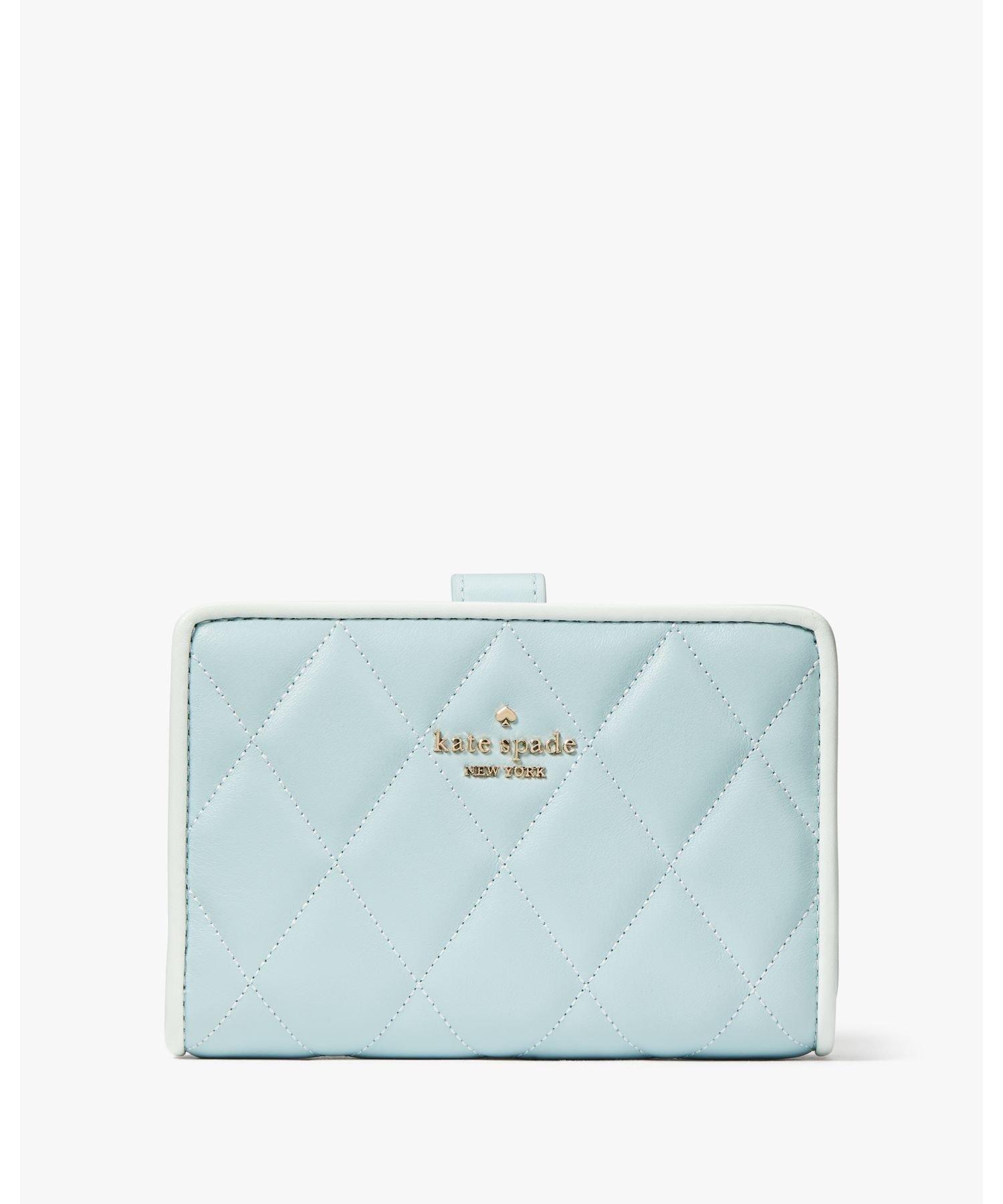 ケイトスペード ポーチ（レディース） 【SALE／60%OFF】kate spade new york キャリー ミディアム コンパクトバイフォールド ウォレット ケイトスペードニューヨーク 財布・ポーチ・ケース 財布 グリーン【送料無料】