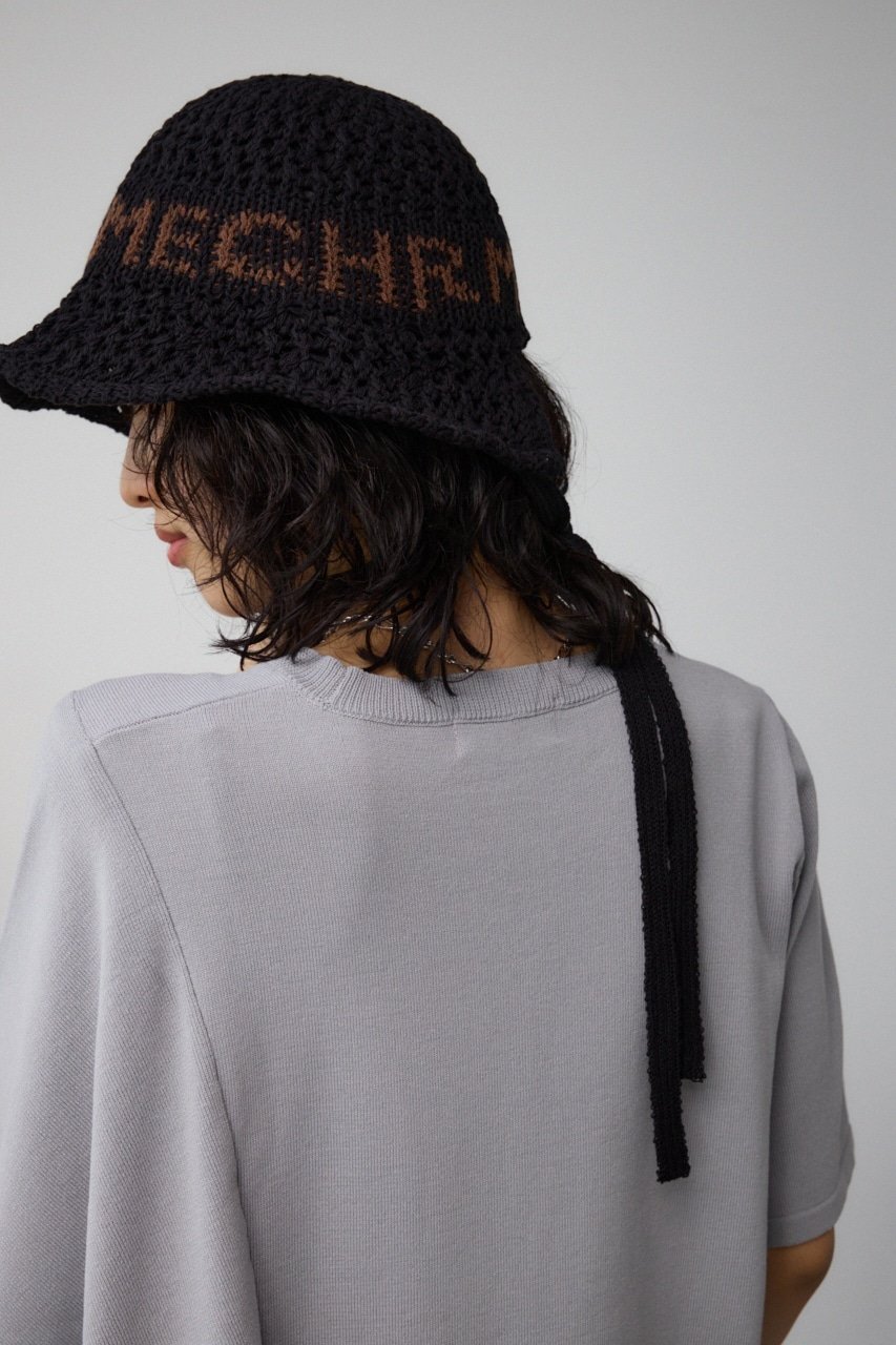 AZUL BY MOUSSY オープンワークニッティングロゴハット アズールバイマウジー 帽子 その他の帽子 ホワイト ブラック【送料無料】