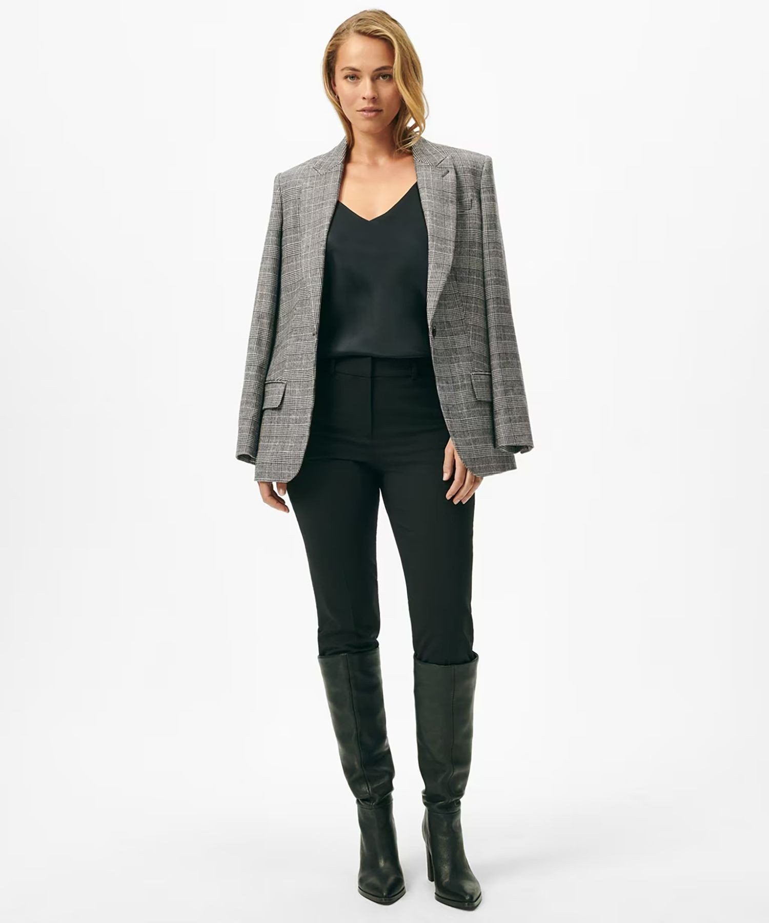 【SALE／55%OFF】BROOKS BROTHERS ポリエステルブレンド グレンチェック シングル1ボタンジャケット ブルックス ブラザーズ ジャケット・アウター テーラードジャケット・ブレザー グレー【送料無料】