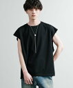 Rocky Monroe UVカット 梨地オーバーサイズノースリーブTシャツ ロッキーモンロー トップス ノースリーブ・タンクトップ ホワイト ブルー ブラック...