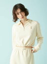 LILY BROWN 【WEB限定カラー】Lily Bearハーフジップクロップドスウェット リリーブラウン トップス スウェット・トレーナー ブラウン グレー...