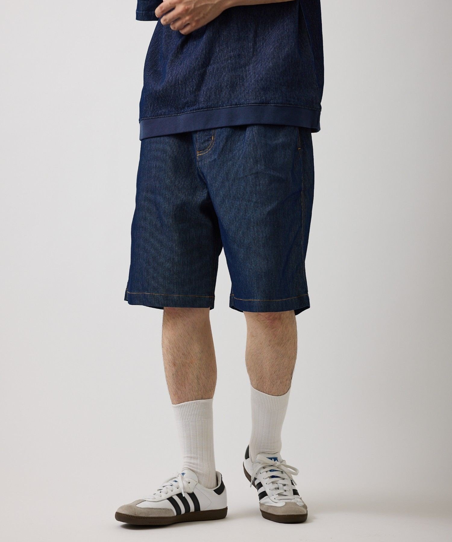 j.n.r.d 【ChillJeans/チルジーンズ】リベットポケットショーツ/セットアップ対応/軽量 ジュン スタンダード ピックス パンツ ジーンズ・デニムパンツ グレー ネイビー