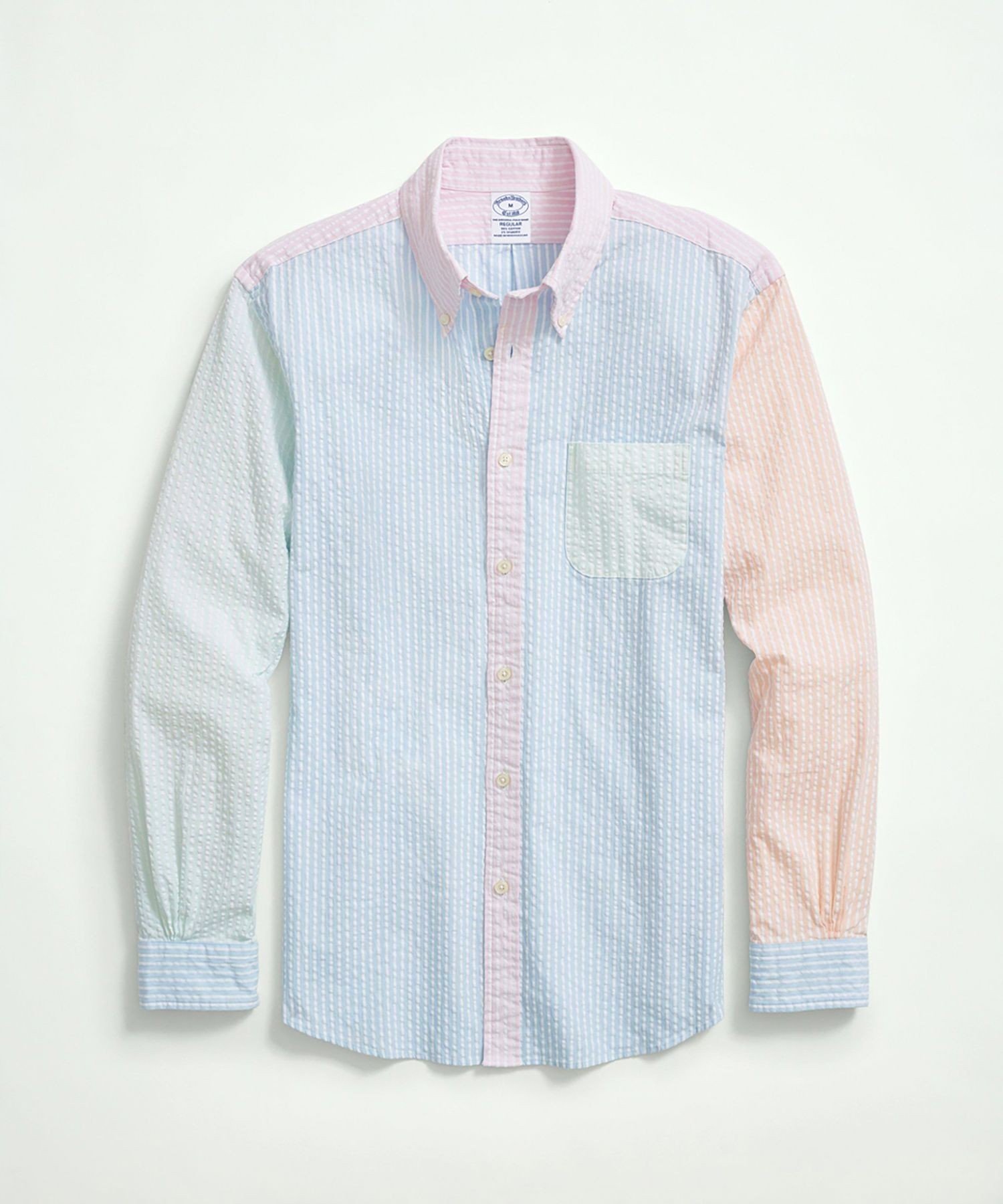 BROOKS BROTHERS (M)ストレッチコットン シアサッカー ベンガルストライプ ファンシャツ ブルックス ブラザーズ トップス シャツ・ブラウス【送料無料】のサムネイル