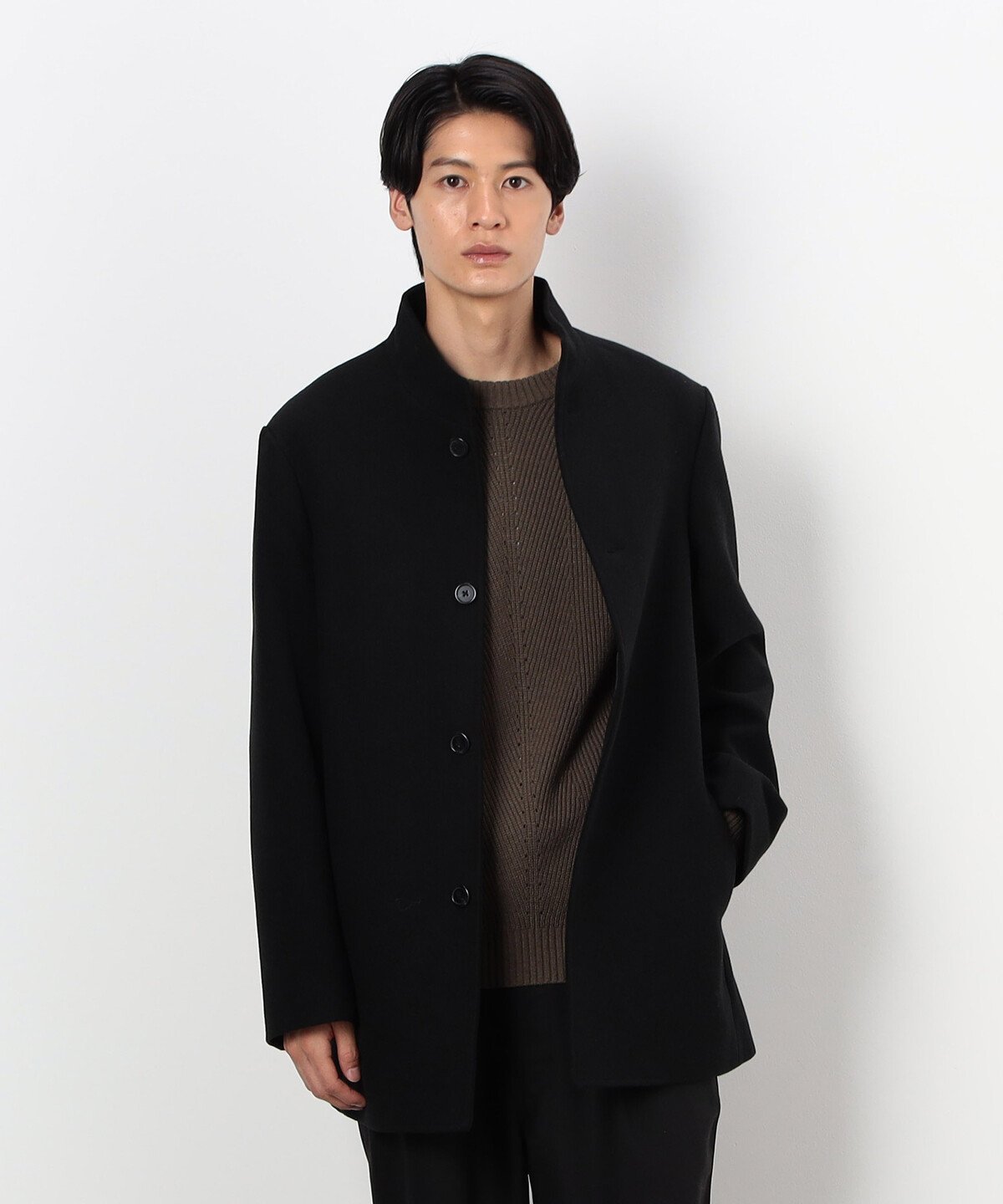 【SALE/50%OFF】COMME CA ISM ウールライク スタンドカラー ショート コート コムサイズム ジャケット・アウター その他のジャケット・アウ...