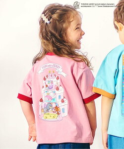 apres les cours トムとジェリー リンガーTシャツ エフオーオンラインストア トップス カットソー・Tシャツ ホワイト ピンク グリーン