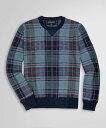 【SALE/50%OFF】BROOKS BROTHERS コットン アシッドウォッシュ マドラス クルーネックセーター ブルックス ブラザーズ トップス ニット グリーン【送料無料】(4)
