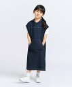 【SALE/50%OFF】COMME CA ISM デニムライクジャージー フード付きワンピース コムサイズム ワンピース・ドレス ワンピース ネイビー