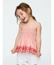 GAP (K)スモッキングギャザー アイレットトップス (幼児・ベビー) ギャップ トップス キャミソール レッド【送料無料】