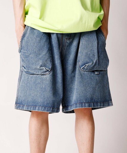 【SALE/15%OFF】rehacer rehacer/(M)Baloon Pocket Denim Shorts レアセル パンツ ジーンズ・デニムパンツ ブルー【送料無料】 【SALE/15%OFF】rehacer rehacer/(M)Baloon Pocket Denim Shorts レアセル パンツ ジーンズ・デニムパンツ ブルー【送料無料】