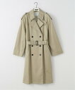 417 EDIFICE 【Geek Office / ギークオフィス】s/e/o / エスイーオー DOUBLE-BREASTED TRENCH COAT フォーワンセブン エディフィス ジャケット・アウター トレンチコート ベージュ【送料無料】(4)