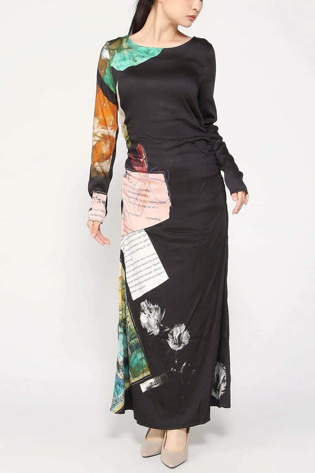 【SALE／10%OFF】Desigual コラージュアシンメトリードレス デシグアル ワンピース・ドレス ドレス ブラック【送料無料】のサムネイル