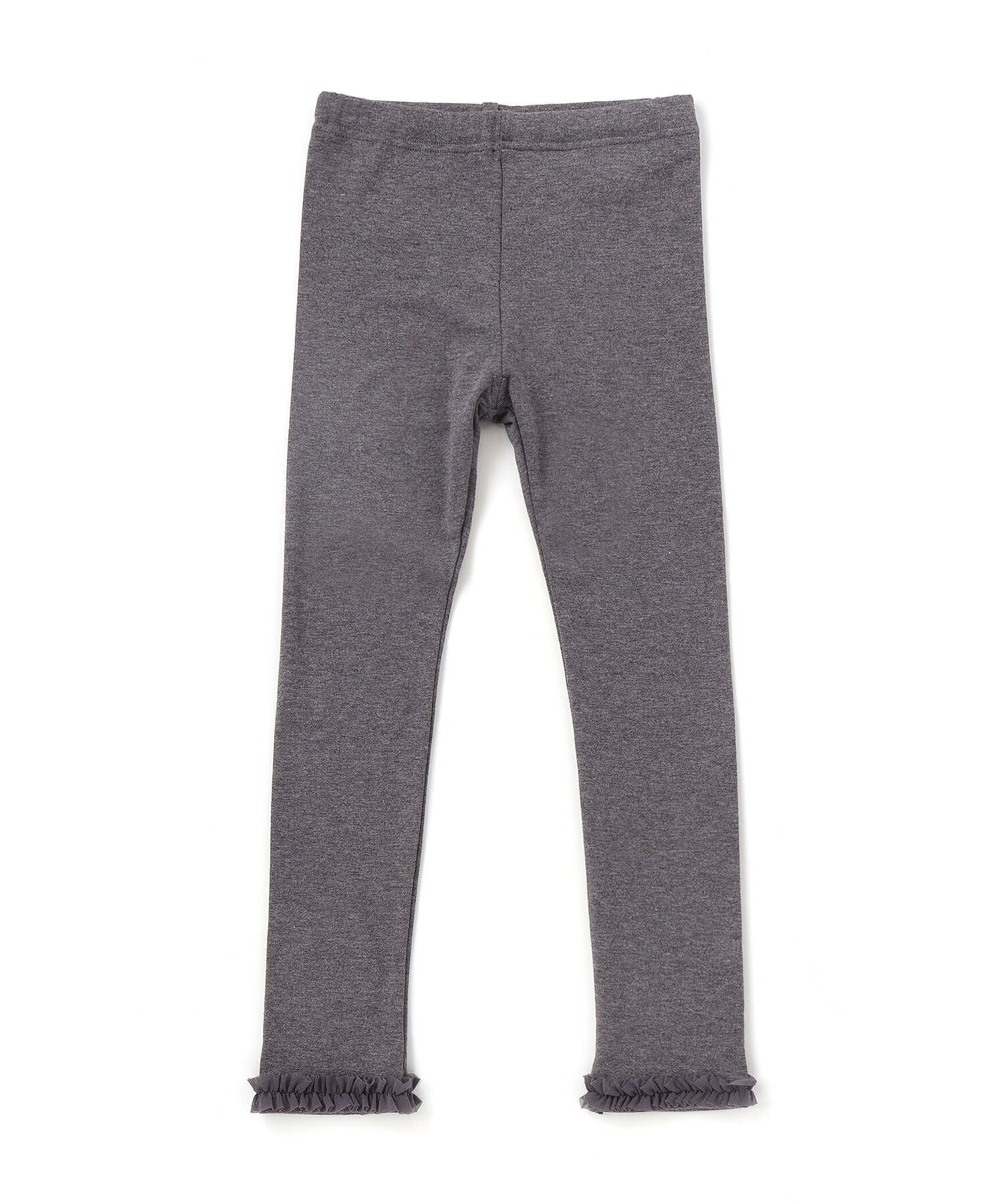 BeBe レーヨンテレコ裾チュールフリルレギンス(80~150cm) ベベ オンライン ストア 靴下・レッグウェア レギンス・スパッツ ブラック グレー【送料無料】(4)