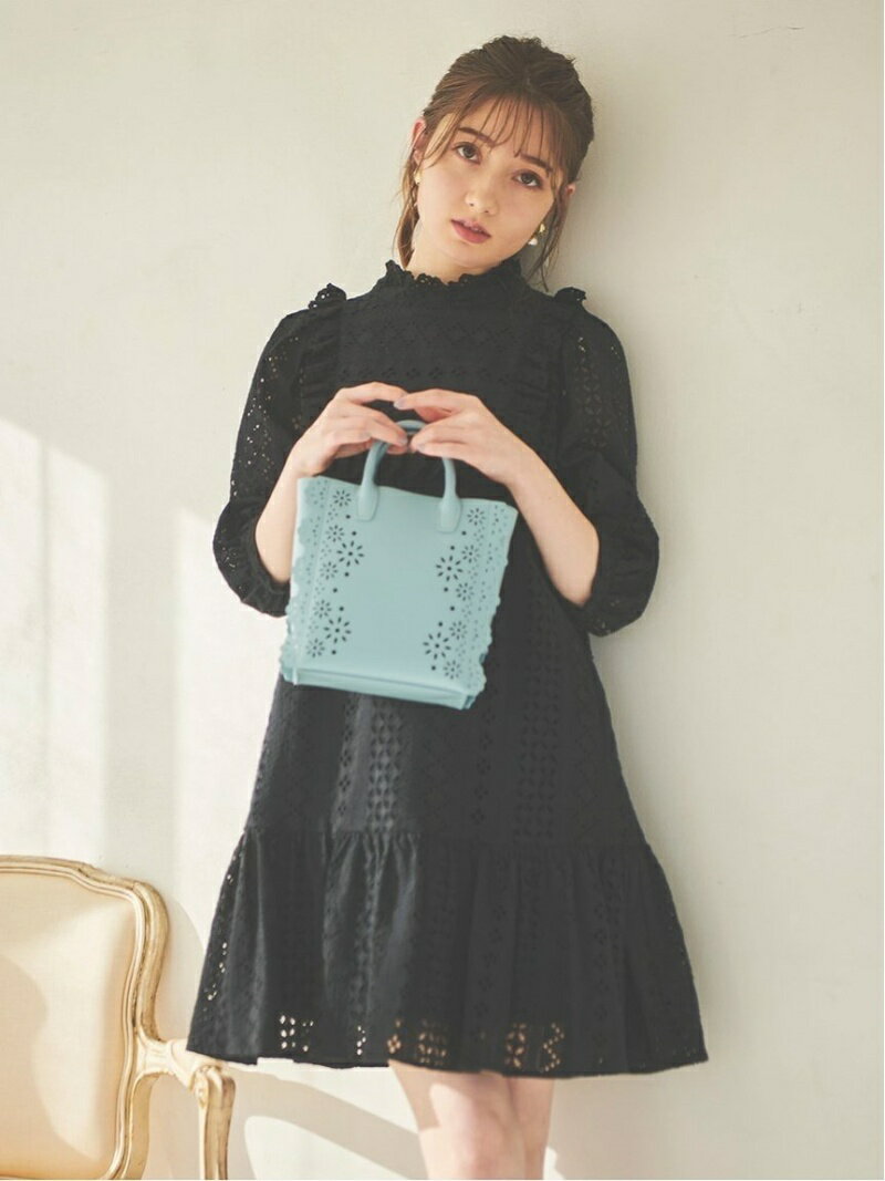 【SALE／60%OFF】31 Sons de mode コットンレース5分袖サックワンピース トランテアン ソン ドゥ モード ワンピース・ドレス その他のワンピース・ドレス ブラック【送料無料】のサムネイル