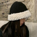 【SALE/30%OFF】miniministore ニット バケットハット ボア異素材 秋冬 ミニミニストア 帽子 ハット ホワイト ベージュ グレー ブラック
