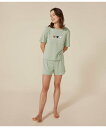 【SALE/30%OFF】PETIT BATEAU プリント半袖パジャマ プチバトー インナー・ルームウェア パジャマ グリーン【送料無料】
