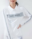 【SALE/30%OFF】JUN&ROPE' RIB衿ロゴ&ライン使い長袖プルオーバー ジュンアンドロペ トップス カットソー・Tシャツ ホワイト ネイビー【送料無料】(4)