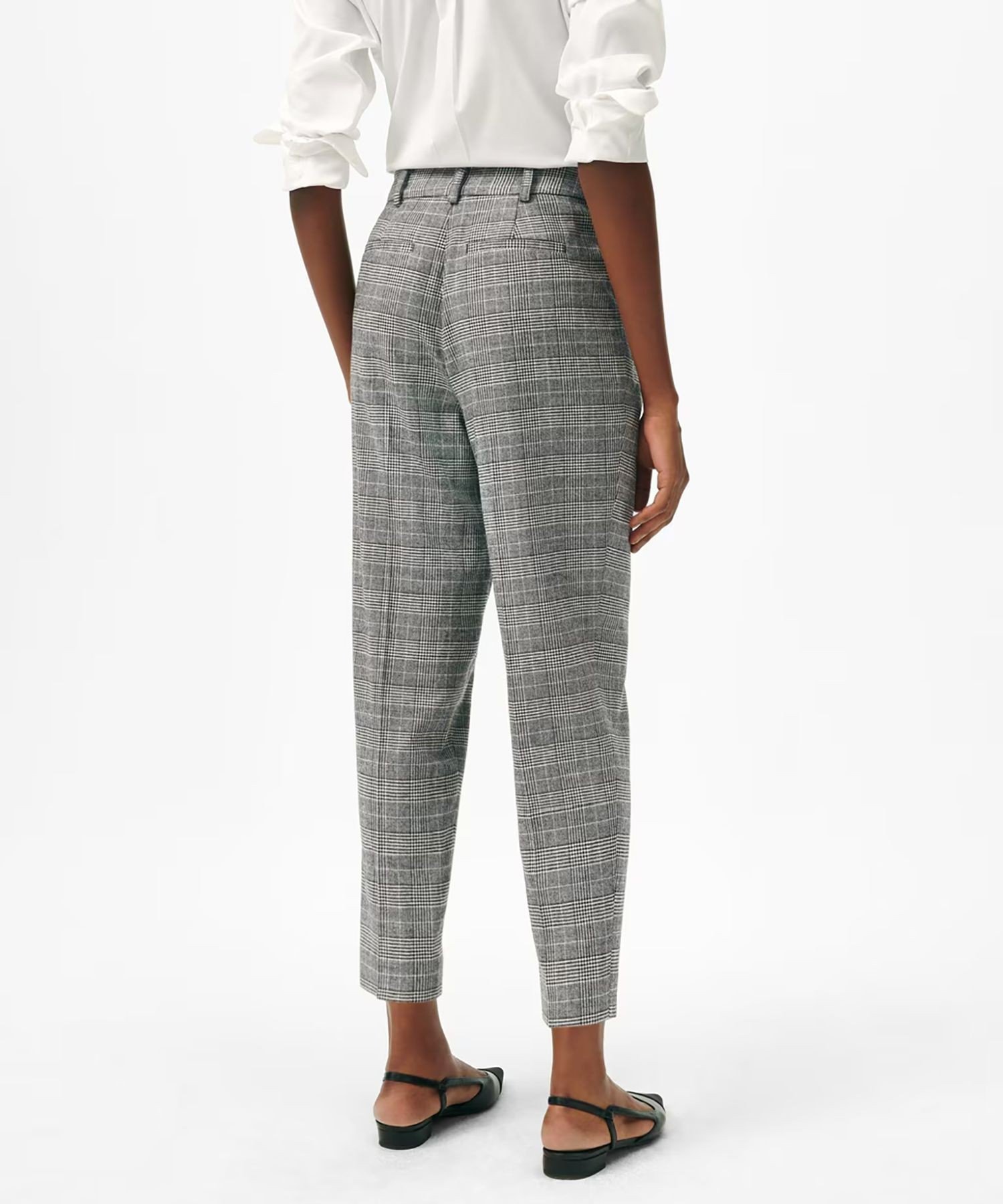 【SALE／45%OFF】BROOKS BROTHERS ポリエステルブレンド グレンチェック クロップド スラックス ブルックス ブラザーズ パンツ スラックス・ドレスパンツ グレー【送料無料】