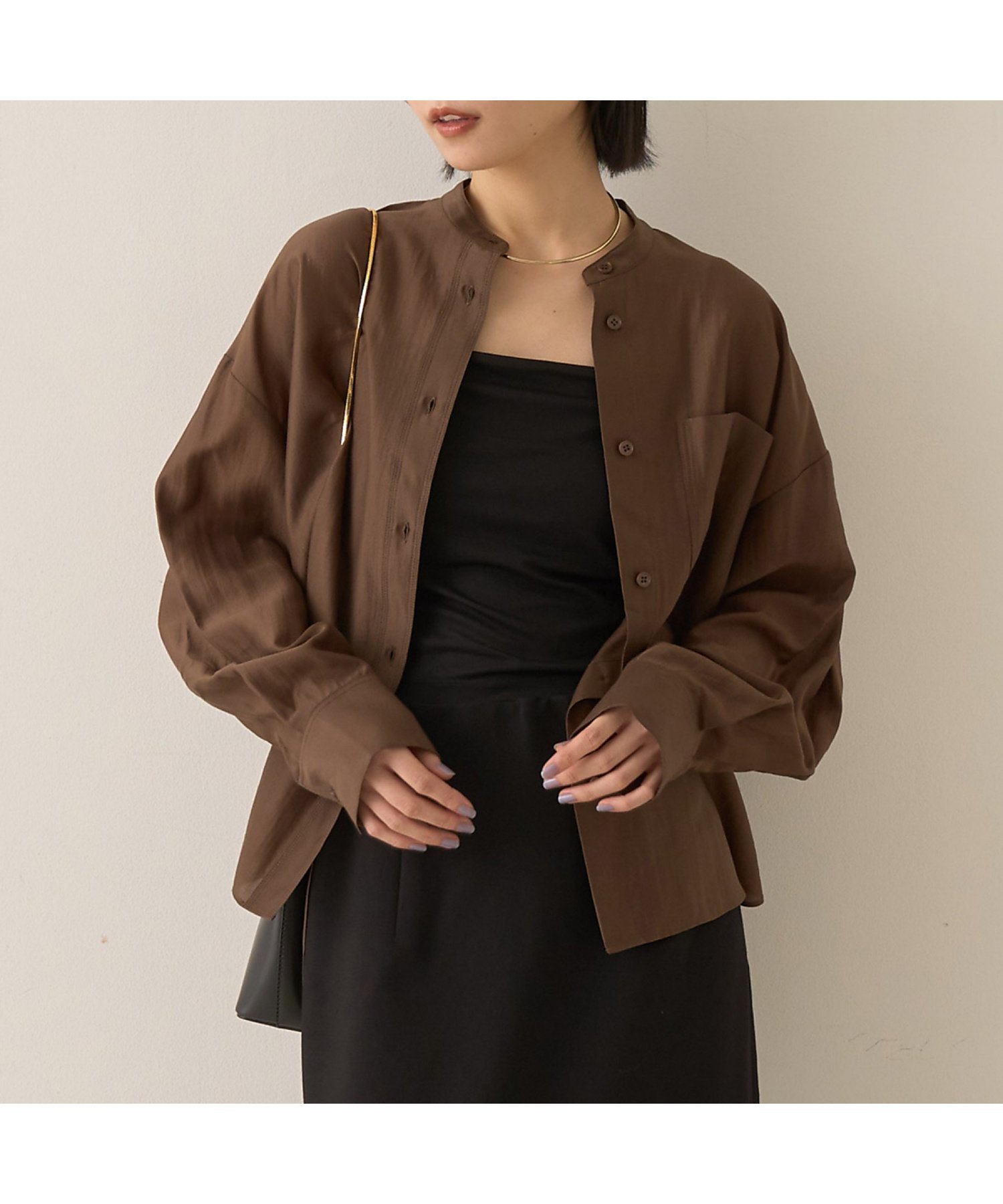 Rouge vif la cle ポケット付きシアーシャツ ルージュ・ヴィフ ラクレ トップス シャツ・ブラウス パープル ブラウン ホワイト ワインレッド ベージュ グリーン