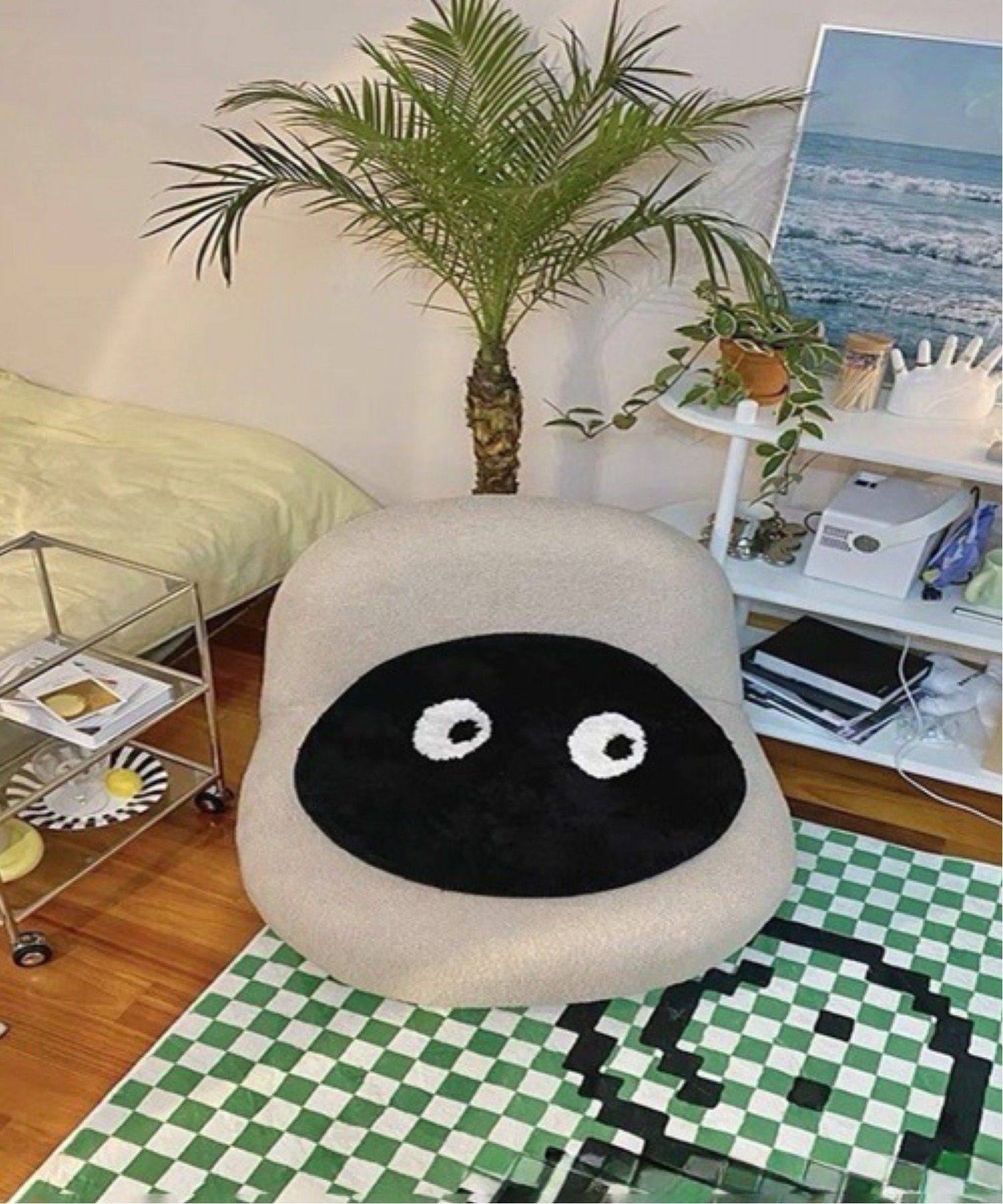 【SALE／10%OFF】Ein Ein/(W)Ein/モノトーン ラウンド ラグ マット(60cm) チェルカ インテリア・生活雑貨 カーペット・ラグ・マット ブラック stylife-15024633 Rakuten Fashion サンプル画像3