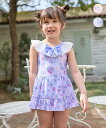 【SALE/30%OFF】any FAM KIDS 花柄×レース ワンピース水着 エニィファム 水着・スイムグッズ 水着 パープル ピンク【送料無料】