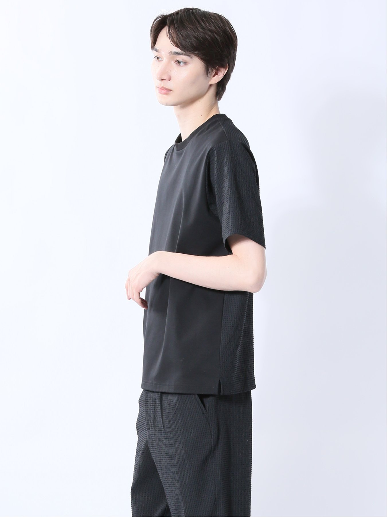 m.f.editorial circle motion Air クルー半袖Tシャツ(セットアップ可能) タカキュー トップス カットソー・Tシャツ ネイビー