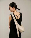 SALON adam et rope' 【WEB限定】スプリットレザームーンショルダー サロン アダム エ ロペ バッグ ショルダーバッグ ホワイト ブラック【...
