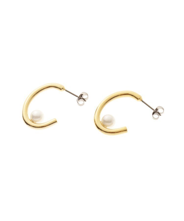【SALE／5%OFF】DRESSTERIOR シェルパールゴールドCフープピアス ドレステリア アクセサリー・腕時計 ピアス ゴールド【送料無料】