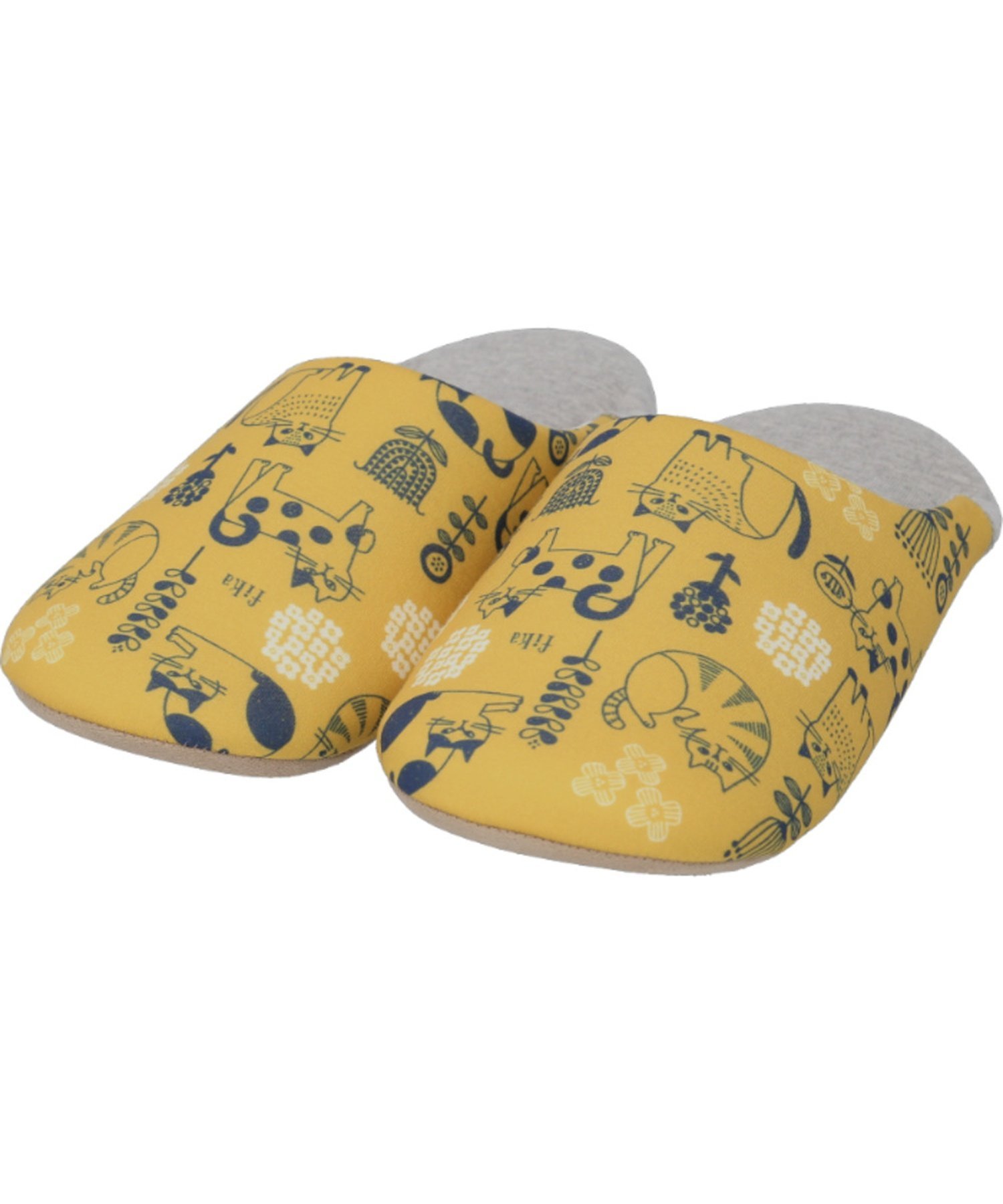BACKYARD FAMILY fikalyckaバブーシュスリッパ ローラ インテリア・生活雑貨 その他のインテリア・生活雑貨 グレー イエロー