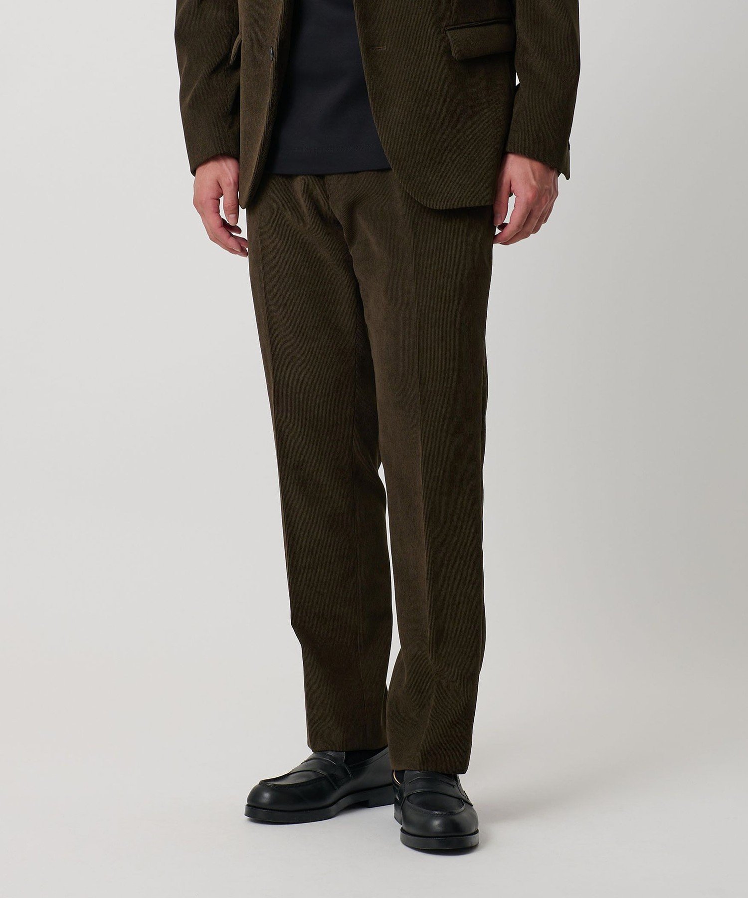 a day in the life コーデュロイ ノープリーツ スラックス-セットアップ対応・ウォッシャブル-＜A DAY IN THE LIFE＞ ユナイテッドアローズ アウトレット スーツ・フォーマル スーツパンツ ネイビー グレー グリーン【送料無料】のサムネイル