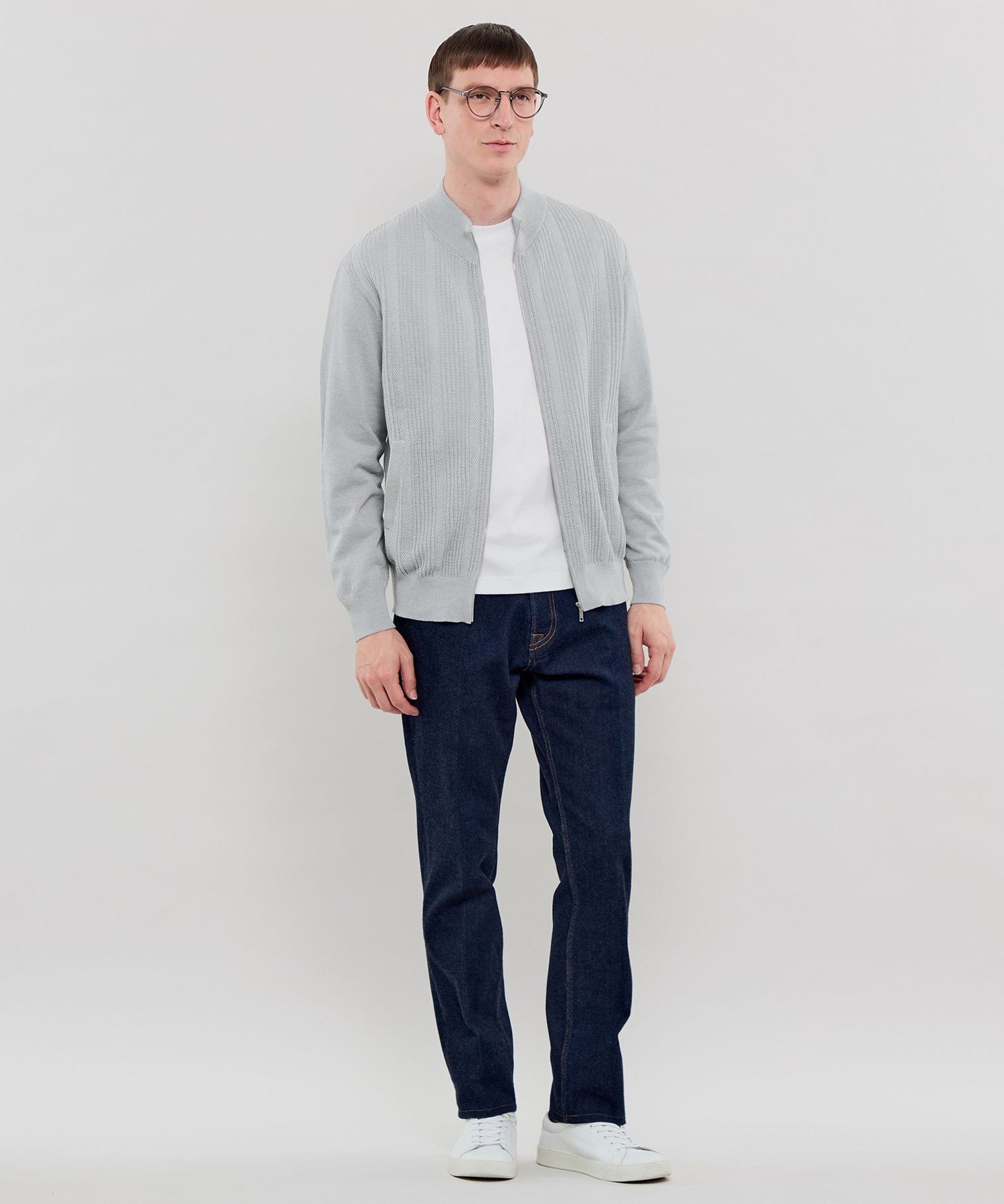 MACKINTOSH LONDON ランダムメッシュドライビングニット マッキントッシュ ロンドン トップス ニット ブラック【送料無料】