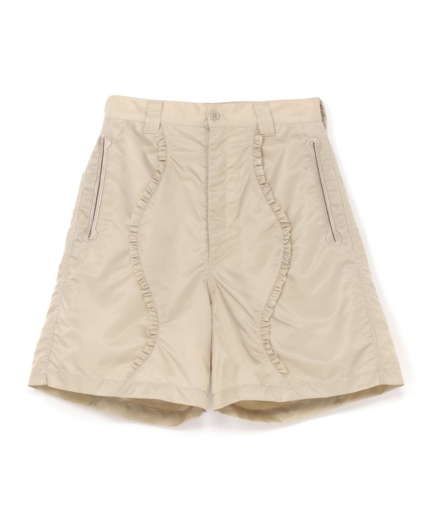 MEGMIURA WARDROBE MEGMIURA WARDROBE/(U)Wavy Frill French short Pants メグミウラ パンツ その他のパンツ ブラック ベージュ