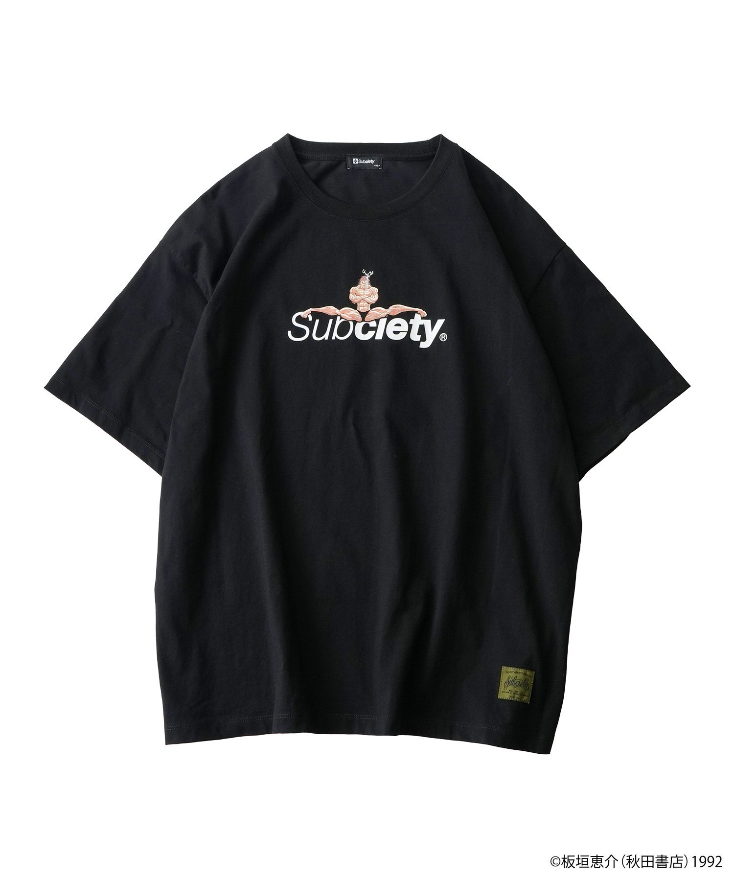 Subciety Hanma Yujiro tee サブサエティ トップス カットソー・Tシャツ ブラック