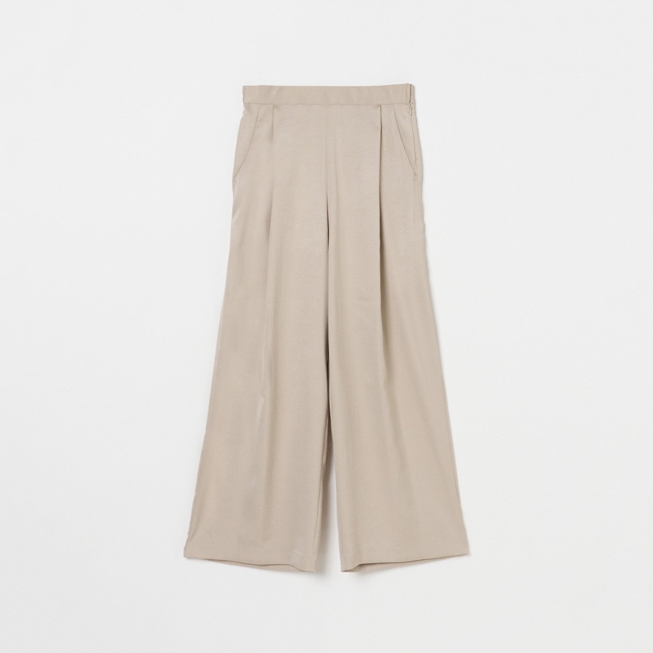 HELIOPOLE SILKY TWILL TUCK STRAIGHT PANTS エリオポール パンツ その他のパンツ ベージュ ブルー