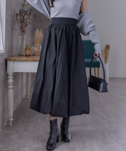 【SALE/39%OFF】clear ハイウエストバルーンスカート クリア スカート ロング・マキシスカート ベージュ ブラック 【SALE/39%OFF】clear ハイウエストバルーンスカート クリア スカート ロング・マキシスカート ベージュ ブラック