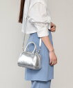 CHRISTIAN VILLA 【CHRISTIAN VILLA】メタリックレザーミニボストンバッグ インターショシュール バッグ ハンドバッグ シルバー【送料無料】(4)