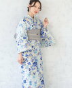 【SALE/50%OFF】SOUBIEN 浴衣2点セット レディース (浴衣+帯) ソウビエン 着物・浴衣・和装小物 浴衣 ブルー ネイビー グリーン【送料無料】