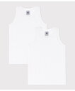 PETIT BATEAU タンクトップ2枚組 プチバトー インナー・ルームウェア その他のインナー・ルームウェア【送料無料】