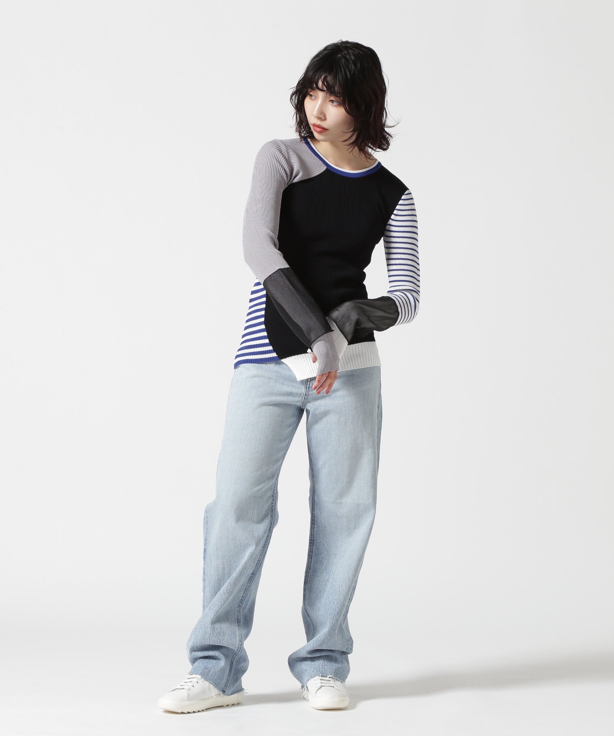 YANUK(ヤヌーク) LEA/ボーイズストレート/カットオフフロスト/COF ビーセカンド パンツ その他のパンツ