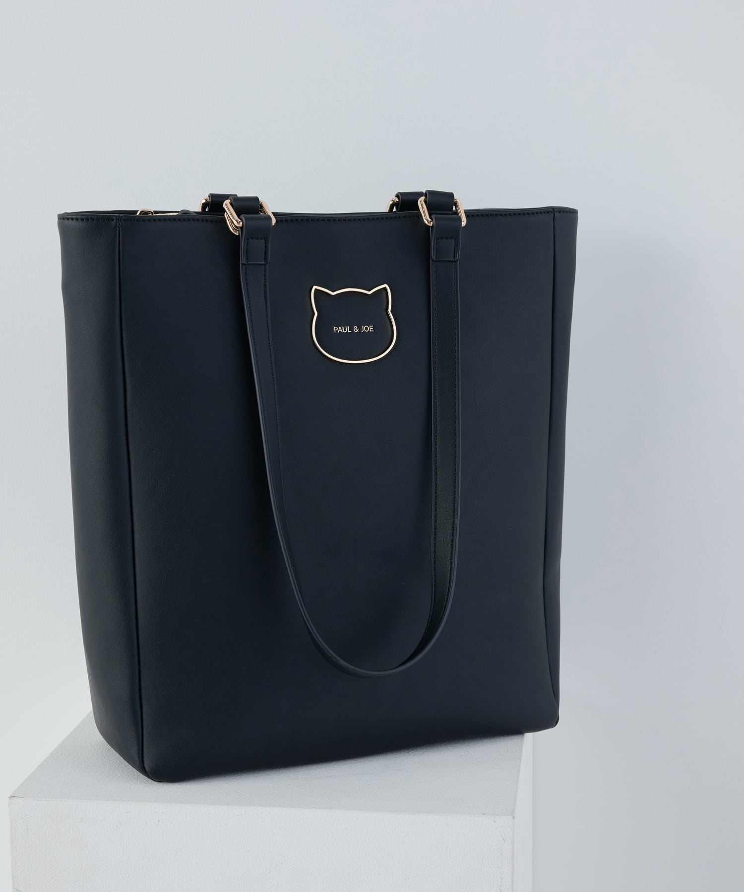 PAUL & JOE PAUL & JOE ACCESSOIRES (ポール&ジョーアクセソワ) BIG CAT METAL 縦型トートバッグ エルゲイス バッグ トートバッグ ブラック パープル ブラウン【送料無料】