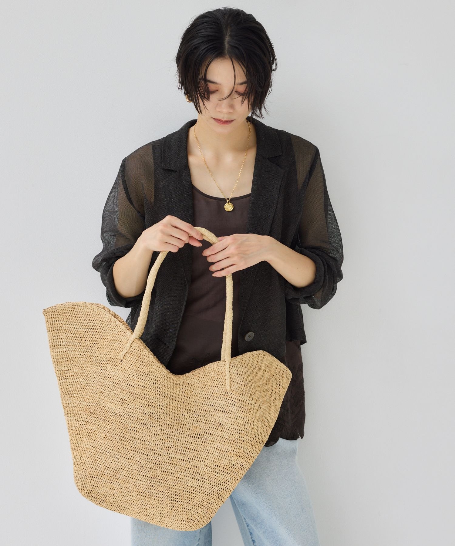 BARNYARDSTORM MADE IN MADA(メイド イン マダ) / DOMOINA BAG バンヤードストーム バッグ かごバッグ ベージュ【送料無料】