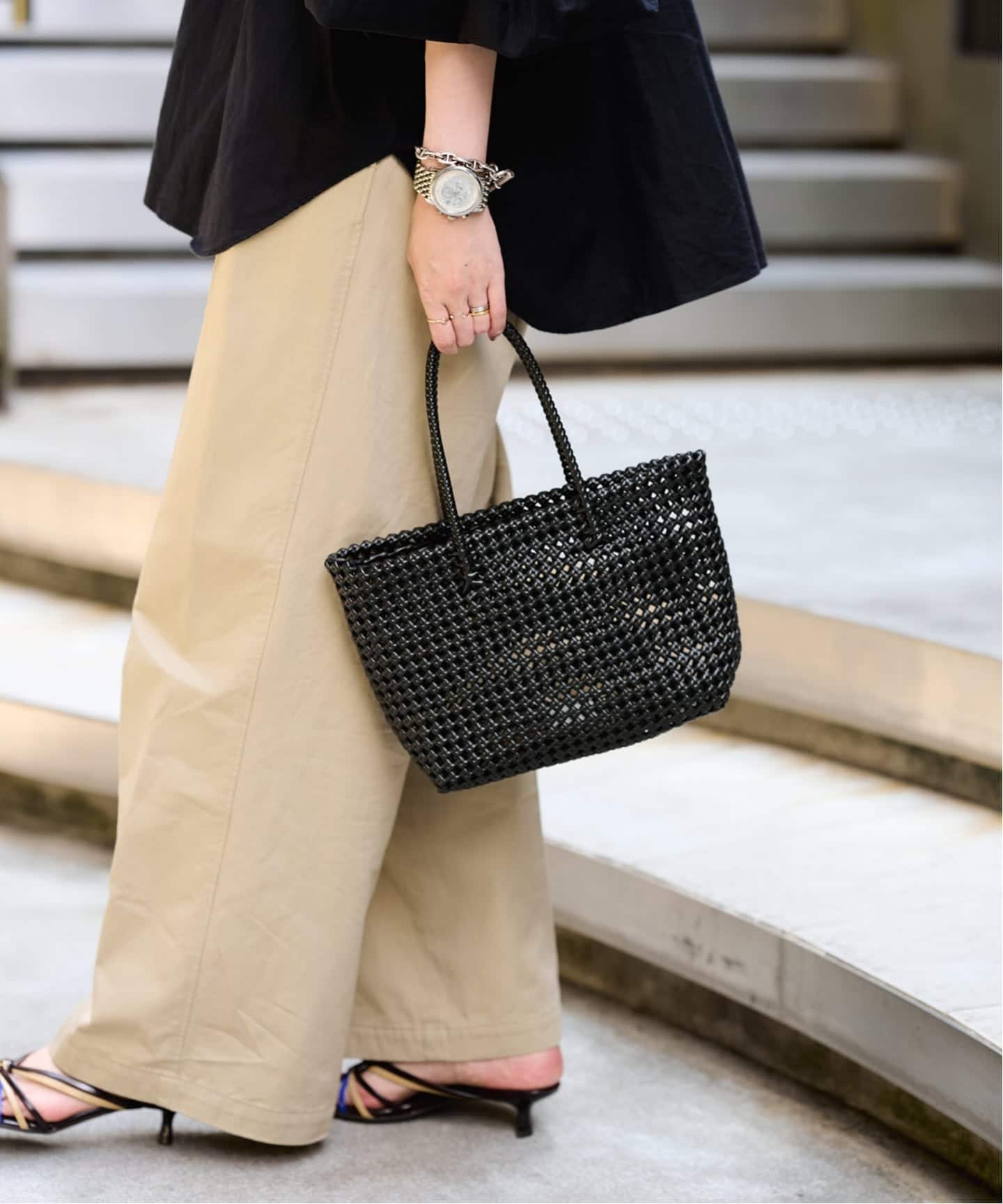 Other - LE TALON THE BAGMATI/バクマティ PVC MESH M TOTE ルタロン バッグ トートバッグ ブラウン ブラック【送料無料】